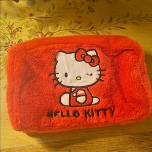 Hello Kitty Red Plush Travel Pouch